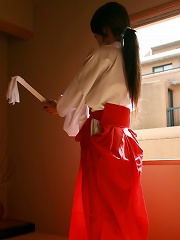 Kimono clad teen